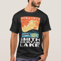Retro Smith Mountain Lake Virginia WPA Style Vinta