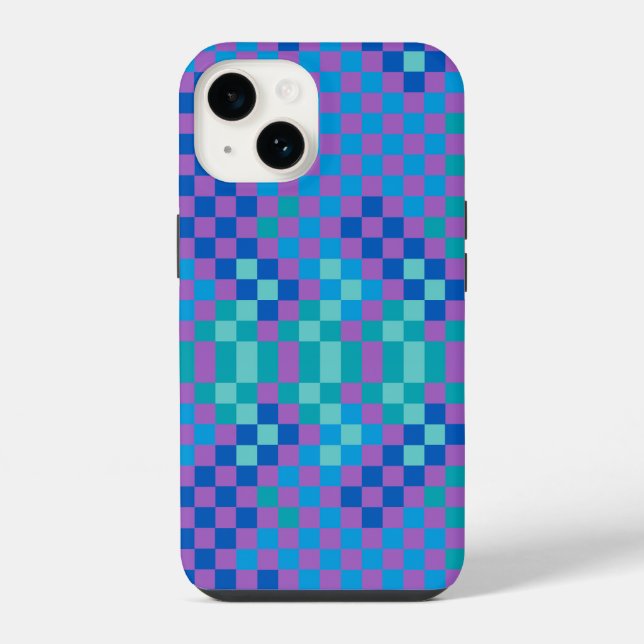 Retro Snake Chequered Chequered Pattern  iPhone Case (Back)