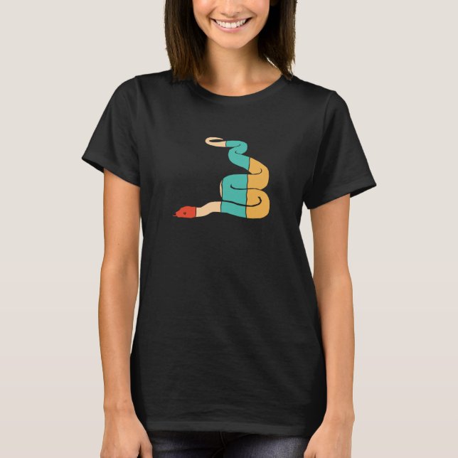 Retro Snake Owner Snake Pythonidae Banana Ball Pyt T-Shirt (Front)