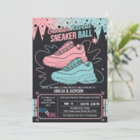 Retro Sneaker Ball Invitation 90s Gender Reveal
