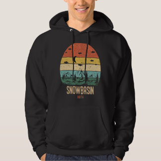 Retro Snowbasin Utah Mountains Hiking Vintage Suns Hoodie
