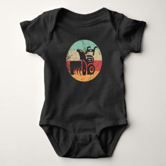 Retro Snowblower Vintage Style Snowblowing Baby Bodysuit