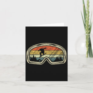Retro Snowboard Goggles Mountain Snow Winter Sport Card