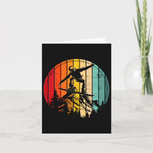 Retro Snowboarding Adventure Winter Sports Snowboa Card