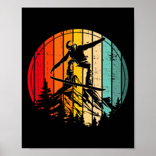 Retro Snowboarding Adventure Winter Sports Snowboa Poster