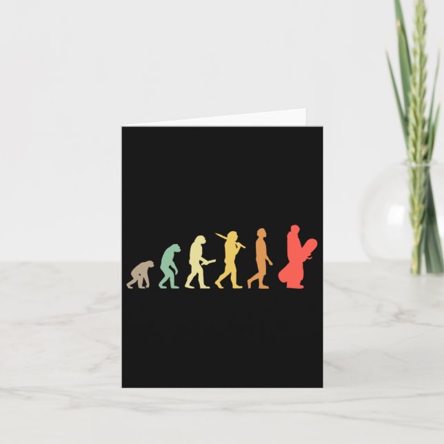 Retro Snowboarding Evolution Gift For Snowboarders Card (Front)