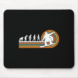 Retro Snowboarding Evolution - Snowboard Boots Spo Mouse Pad