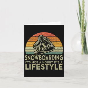 Retro Snowboarding Lifestyle Snowboarder Card