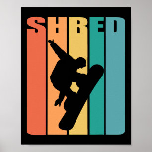 Retro Snowboarding Trick 70s Vintage Freestyle Sno Poster