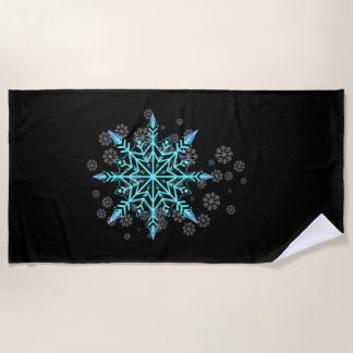 Retro Snowflake for Women Beach Towel