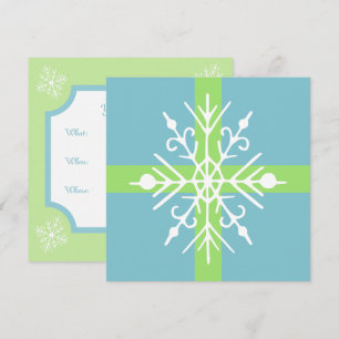 Retro Snowflake Invitations