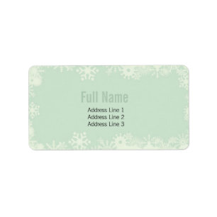 Retro Snowflakes 2 christmas labels