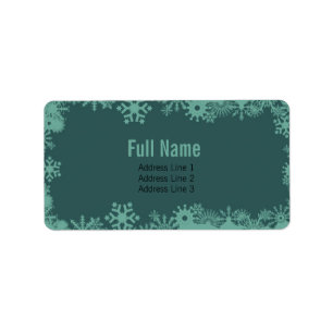 Retro Snowflakes 5 christmas labels