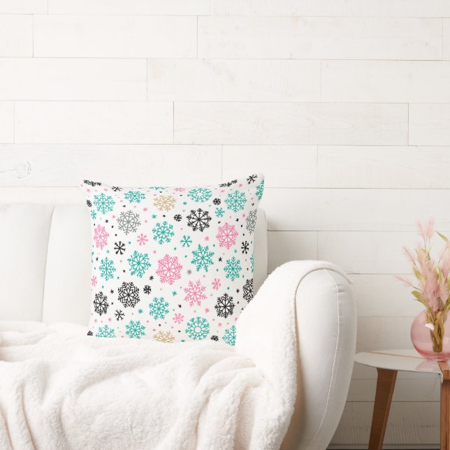 Retro Snowflakes Cushion (Couch)