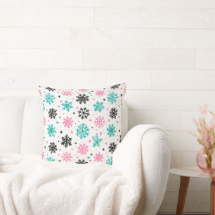 Retro Snowflakes Cushion