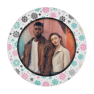 Retro Snowflakes Cutting Board