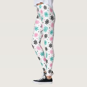 Retro Snowflakes Leggings