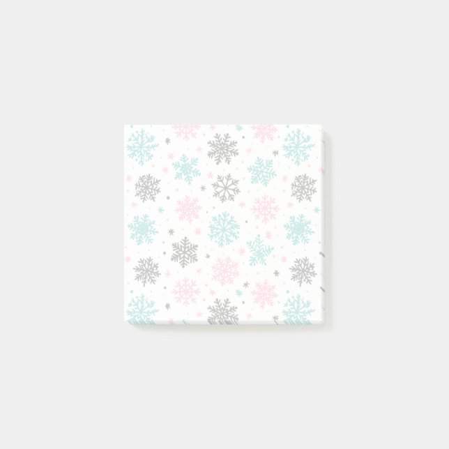 Retro Snowflakes Post-it Notes (Front)
