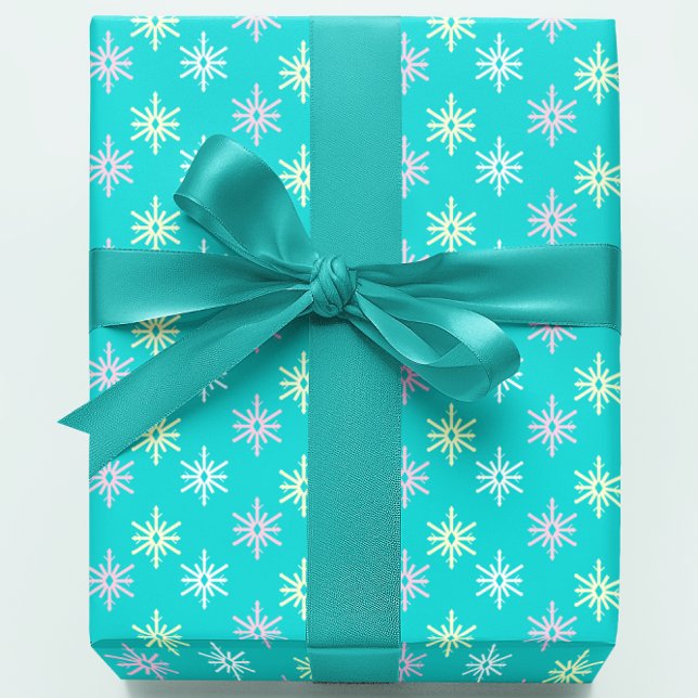 Retro Snowflakes Wrapping Paper (Creator Uploaded)