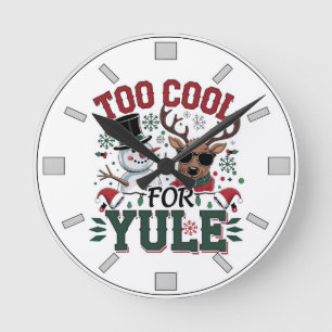 Retro Snowman Christmas Watch Holiday Gift Jewelry Round Clock