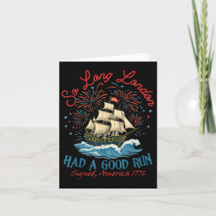 Retro So Long London Had A Good Run Signed America Card