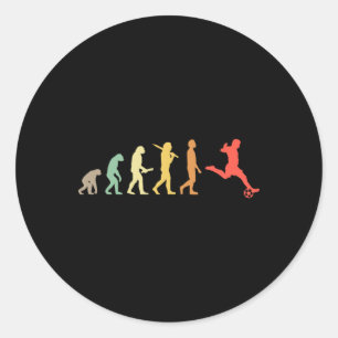 Retro Soccer Evolution - Soccer Player Classic Round Sticker