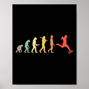 Retro Soccer Evolution - Soccer Player Poster