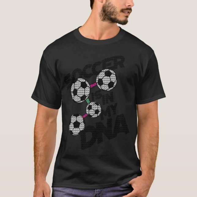 Retro Soccer Fan Gift is in My DNA Soccer Lover fo T-Shirt (Front)