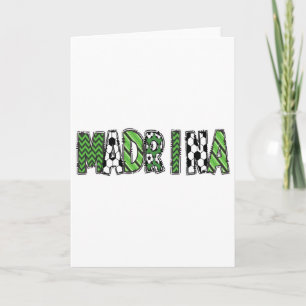 Retro Soccer Godmom Madrina Birthday Party Card