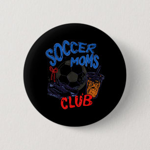 Retro Soccer Moms Club Iced Coffee Srts Mum 6 Cm Round Badge
