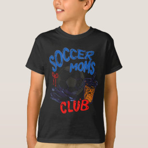 Retro Soccer Moms Club Iced Coffee Srts Mum T-Shirt