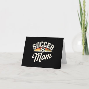 Retro Soccer Mum Design - Vintage Style Football Thank You Card