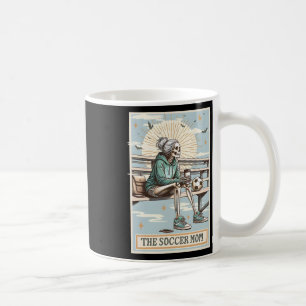 Retro Soccer Mum Tarot Card Soccer Skeleton Mama M Coffee Mug