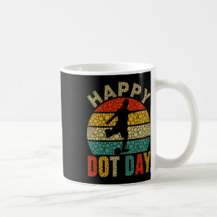 Retro Soccer Player Polka Dot Art Student Happy Do Coffee Mug