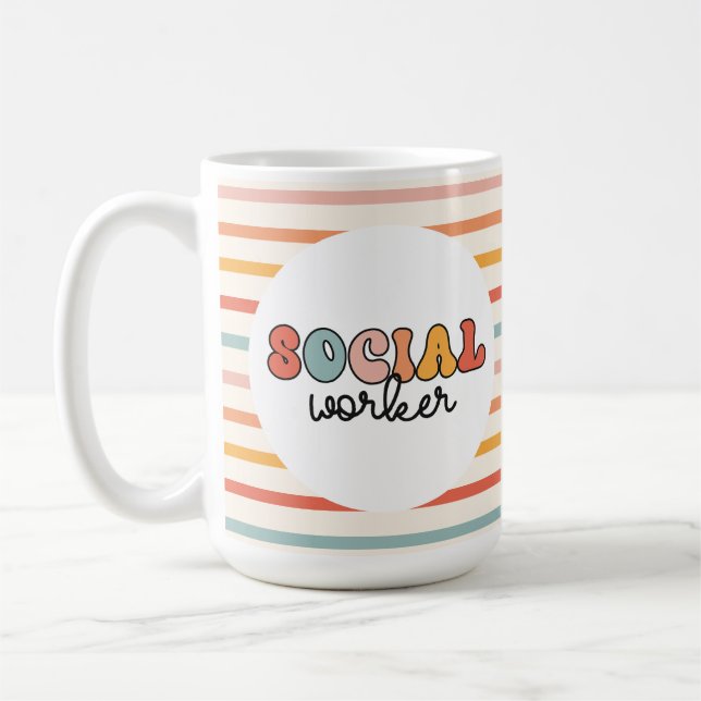 Retro Social Worker Coffee Mug (Left)