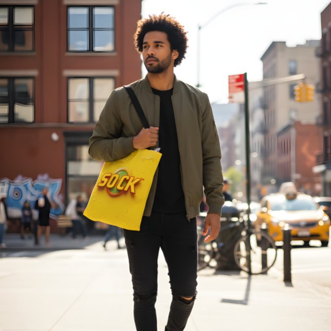 Retro “SOCK” Tote Bag – Bold Streetwear Vibes (Creator Uploaded)