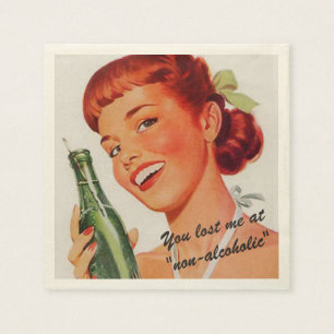 Retro Soda Ad Joke Napkin