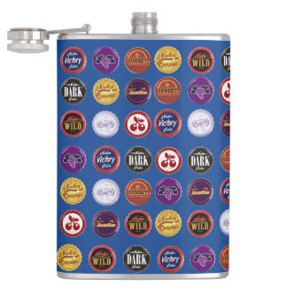 Retro Soda Cap Flask, Vintage Pop Art  Hip Flask