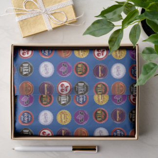 Retro Soda Cap Tissue Paper, Vintage Gamer Gift  Tissue Paper