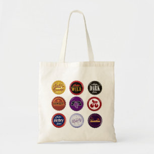 Retro Soda Cap Tote Bag, Vintage Pop Art Tote Bag