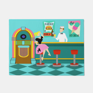 Retro Soda Fountain Door Mat