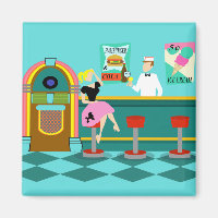 Retro Soda Fountain Magnet