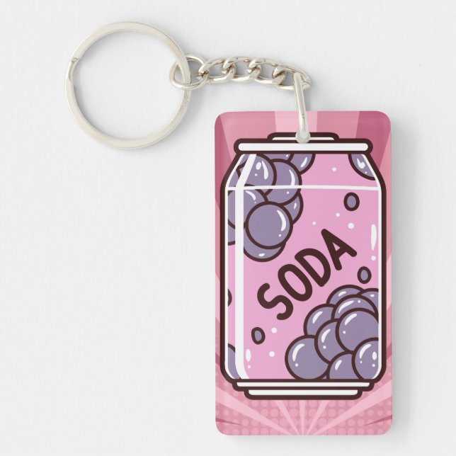 Retro Soda Pop Design – Refreshing Drink Key Ring (Front)