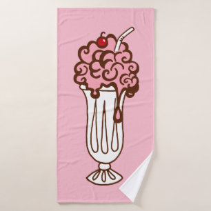 Retro Soda Shop Bathroom Towel 