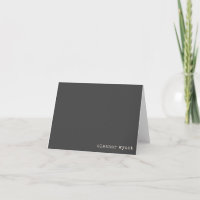 Retro Soft Black Grey Minimalist Personalised Name