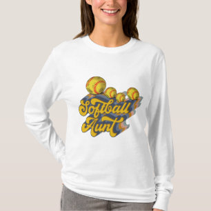 Retro Softball Aunt Sublimation Design, Softball T-Shirt