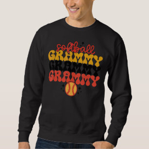 Retro Softball Grammy Softball Mum Grammy Mothers Sweatshirt