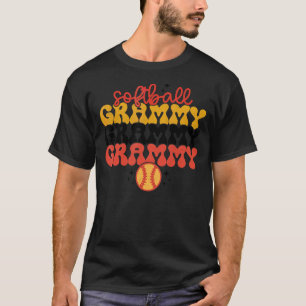 Retro Softball Grammy Softball Mum Grammy Mothers T-Shirt