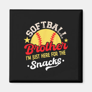 Retro Softll Brother I'm Just Here For The Snacks Magnet