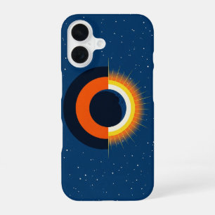 Retro Solar Eclipse iPhone 16 Case